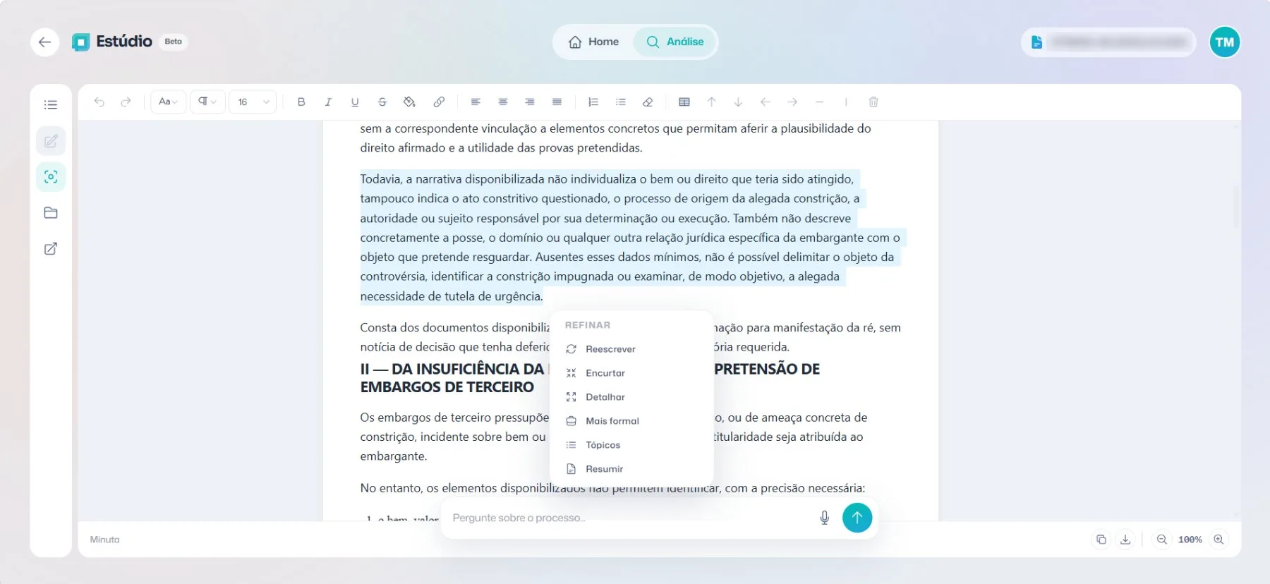 Refinamento por IA